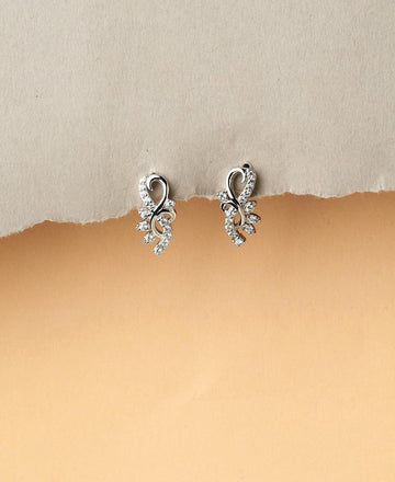 Pretty Silver Stud Earring - Chandrani Pearls