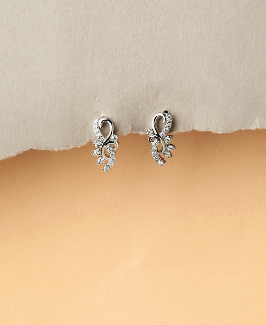 Pretty Silver Stud Earring - Chandrani Pearls