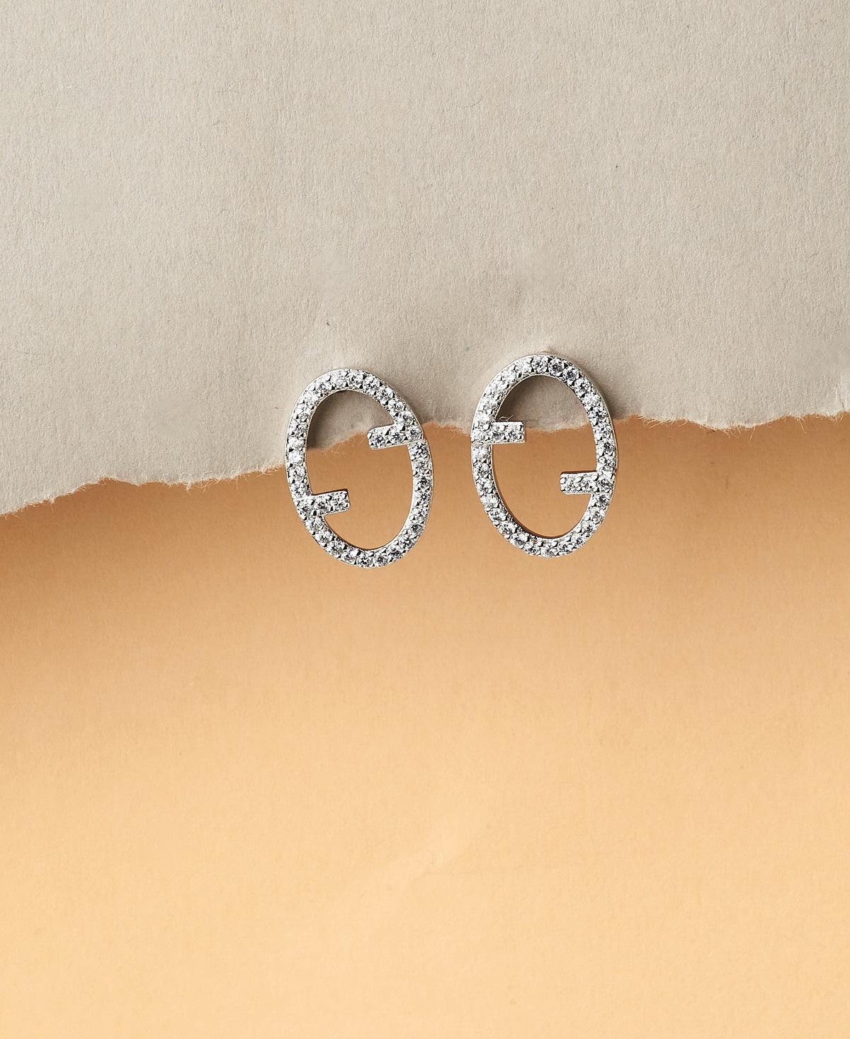 Pretty Silver Stud Earring - Chandrani Pearls