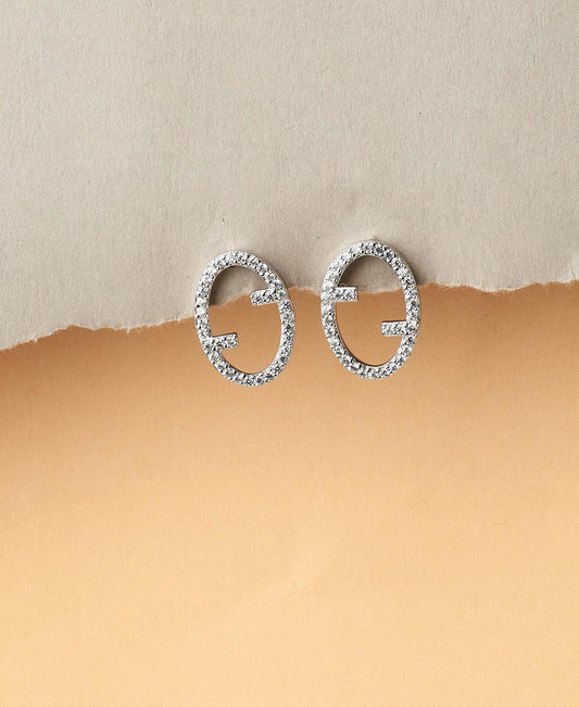 Pretty Silver Stud Earring - Chandrani Pearls