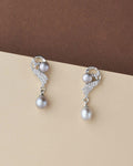 Pretty Stone Studded Pearl Earring - Chandrani Pearls