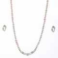 Pretty Stone Studded Pearl Necklace Set - Chandrani Pearls