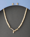 Pretty Stone Studded Pearl Necklace Set - Chandrani Pearls