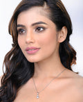 Pretty Stone Studded Silver Pendant - Chandrani Pearls
