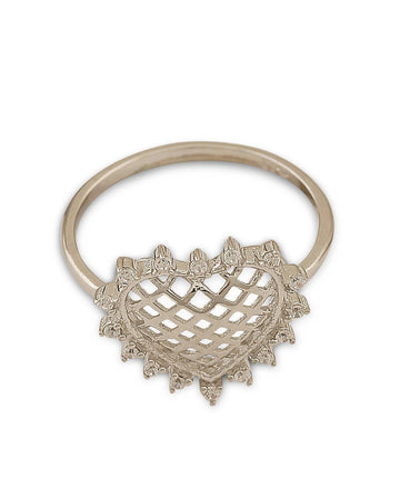Pretty Stone Studded Silver Ring - Chandrani Pearls