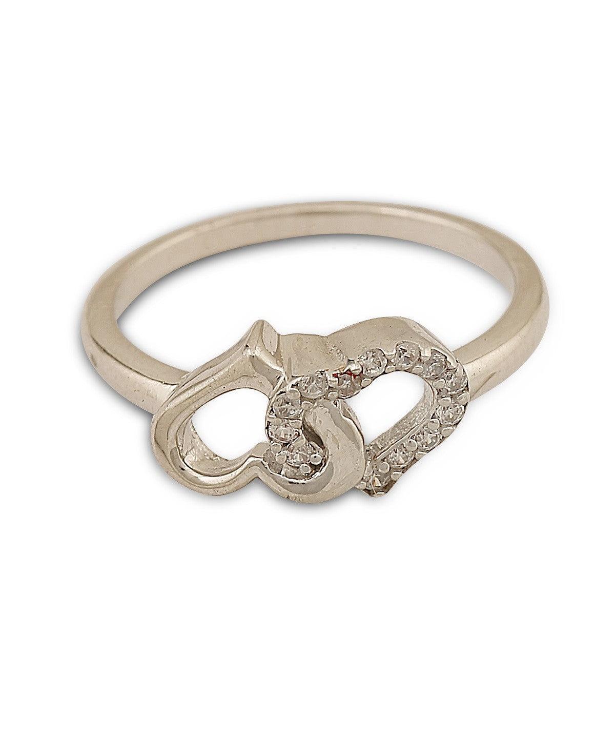 Pretty Stone Studded Silver Ring - Chandrani Pearls