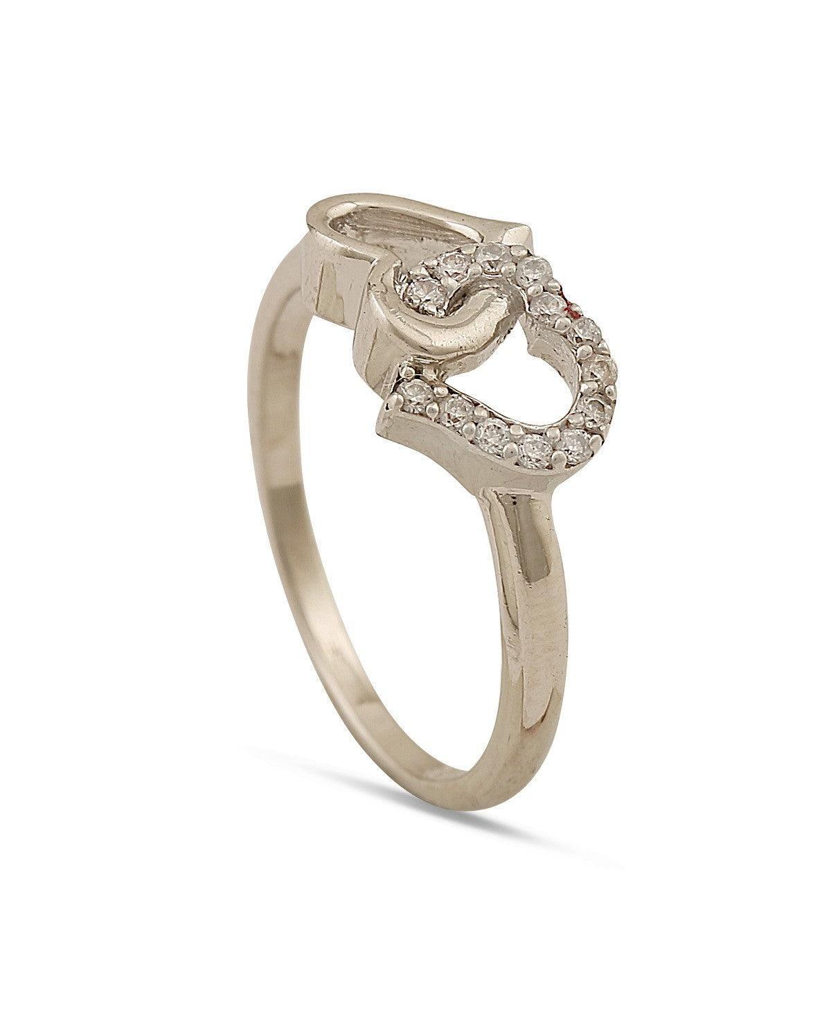 Pretty Stone Studded Silver Ring - Chandrani Pearls