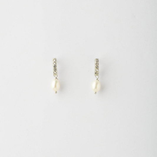 Pretty White Hanging Earring - Chandrani Pearls