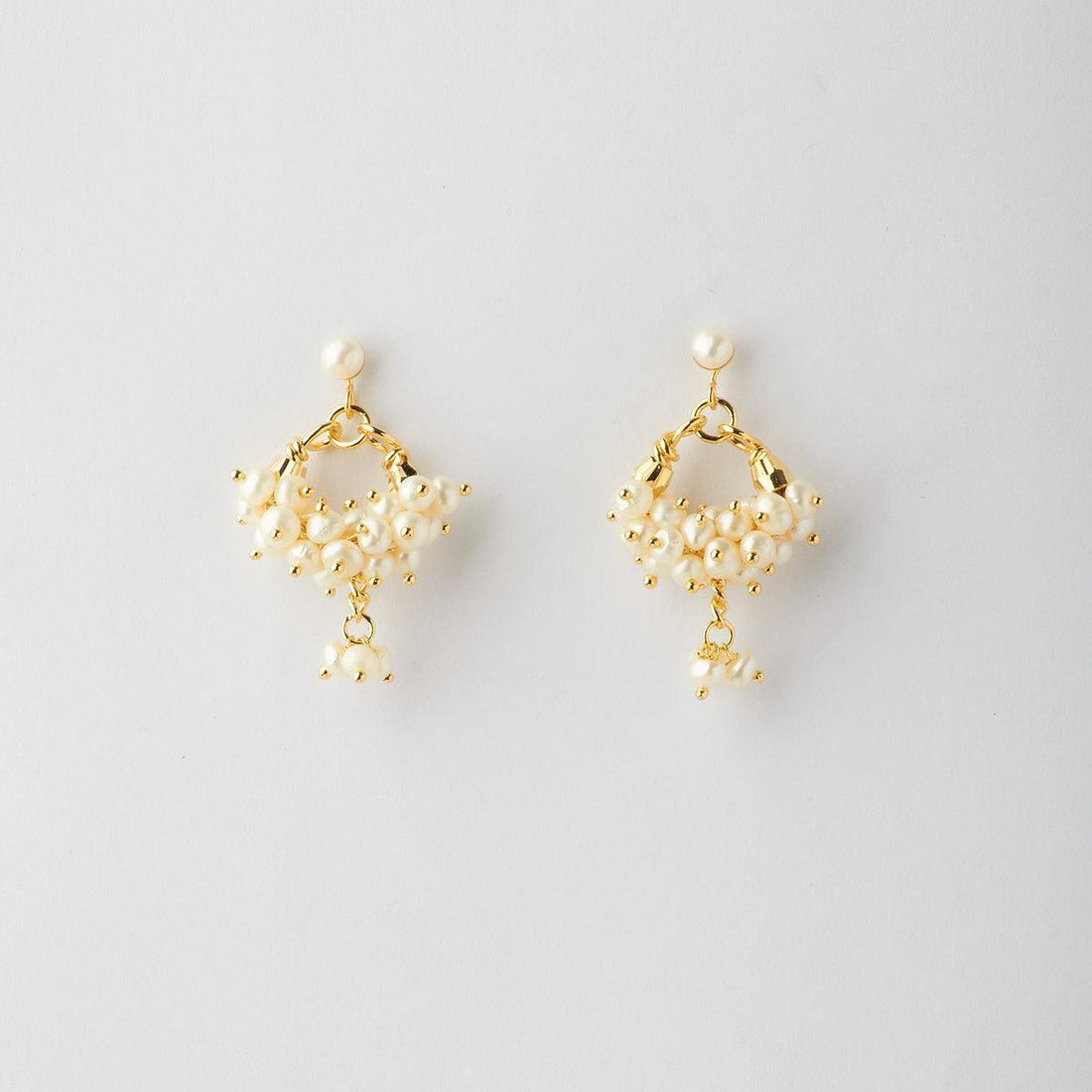 Pretty White Pearl Banjara Hanging Earrings - Chandrani Pearls