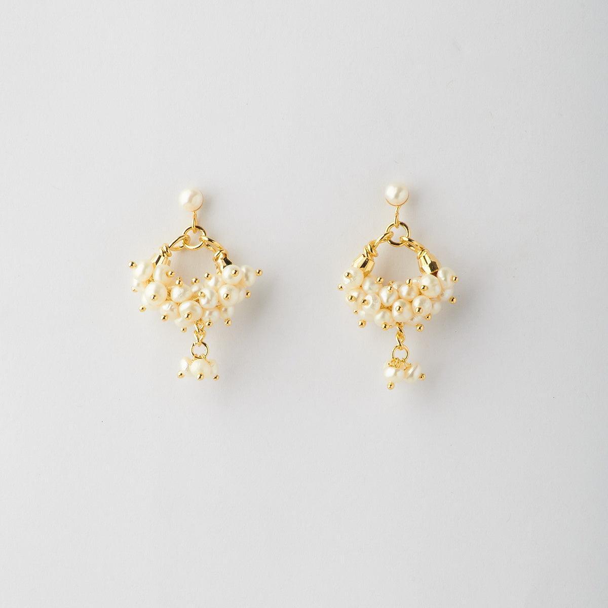Pretty White Pearl Banjara Hanging Earrings - Chandrani Pearls