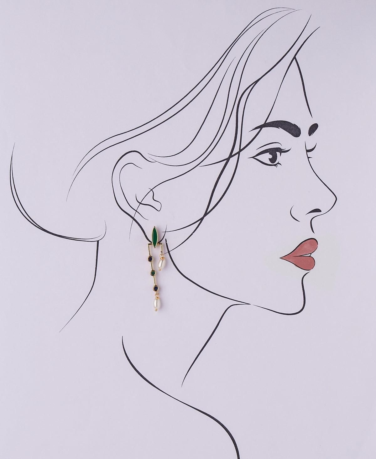 Pretty White Pearl Hang Earring - Chandrani Pearls