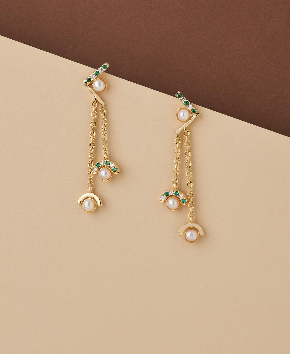 Pretty White Pearl Hang Earring - Chandrani Pearls