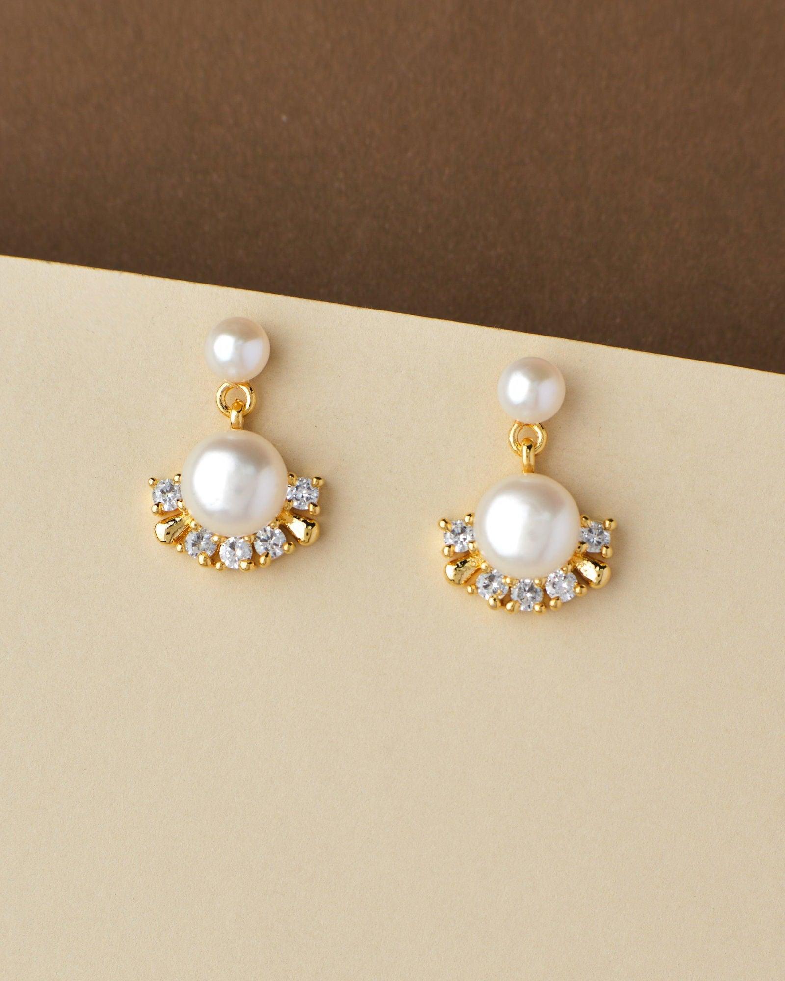 Pretty White Pearl Hang Earring - Chandrani Pearls