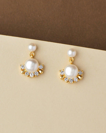 Pretty White Pearl Hang Earring - Chandrani Pearls