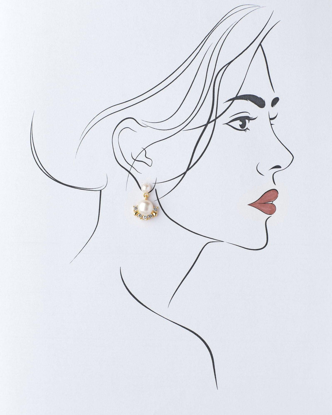 Pretty White Pearl Hang Earring - Chandrani Pearls
