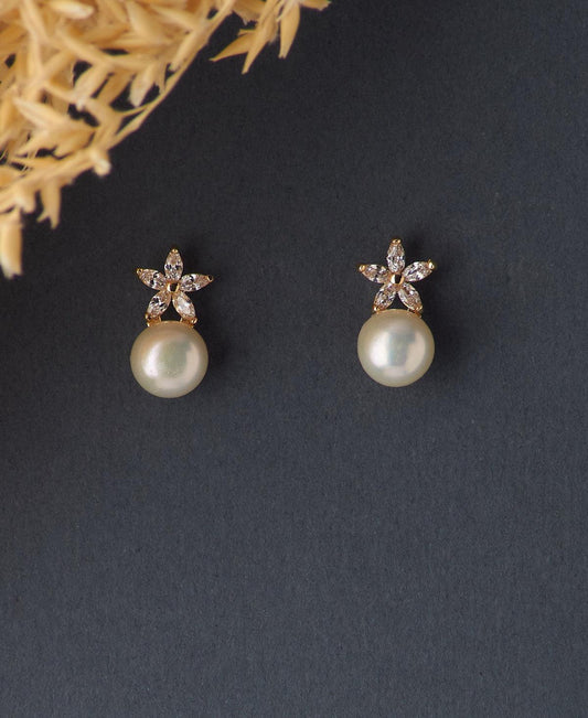 Pretty White Pearl Stud Earring - Chandrani Pearls