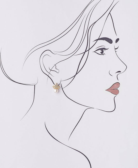 Pretty White Pearl Stud Earring - Chandrani Pearls