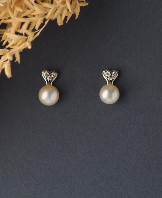 Pretty White Pearl Stud Earring - Chandrani Pearls