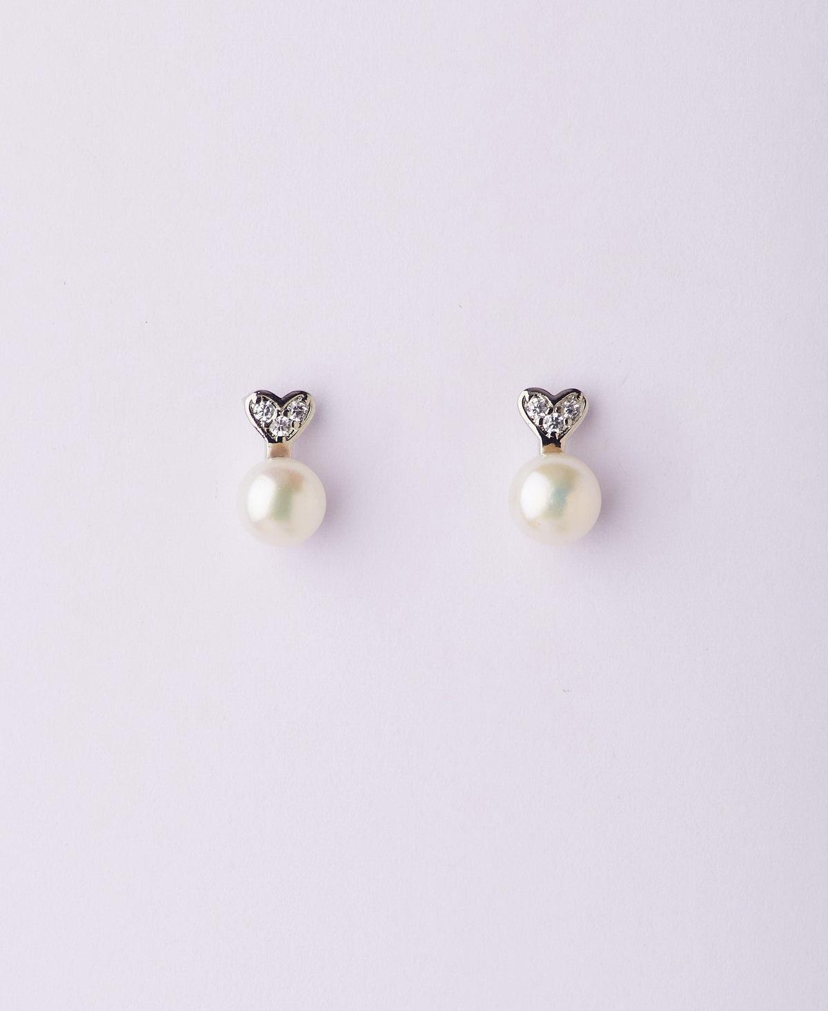 Pretty White Pearl Stud Earring - Chandrani Pearls