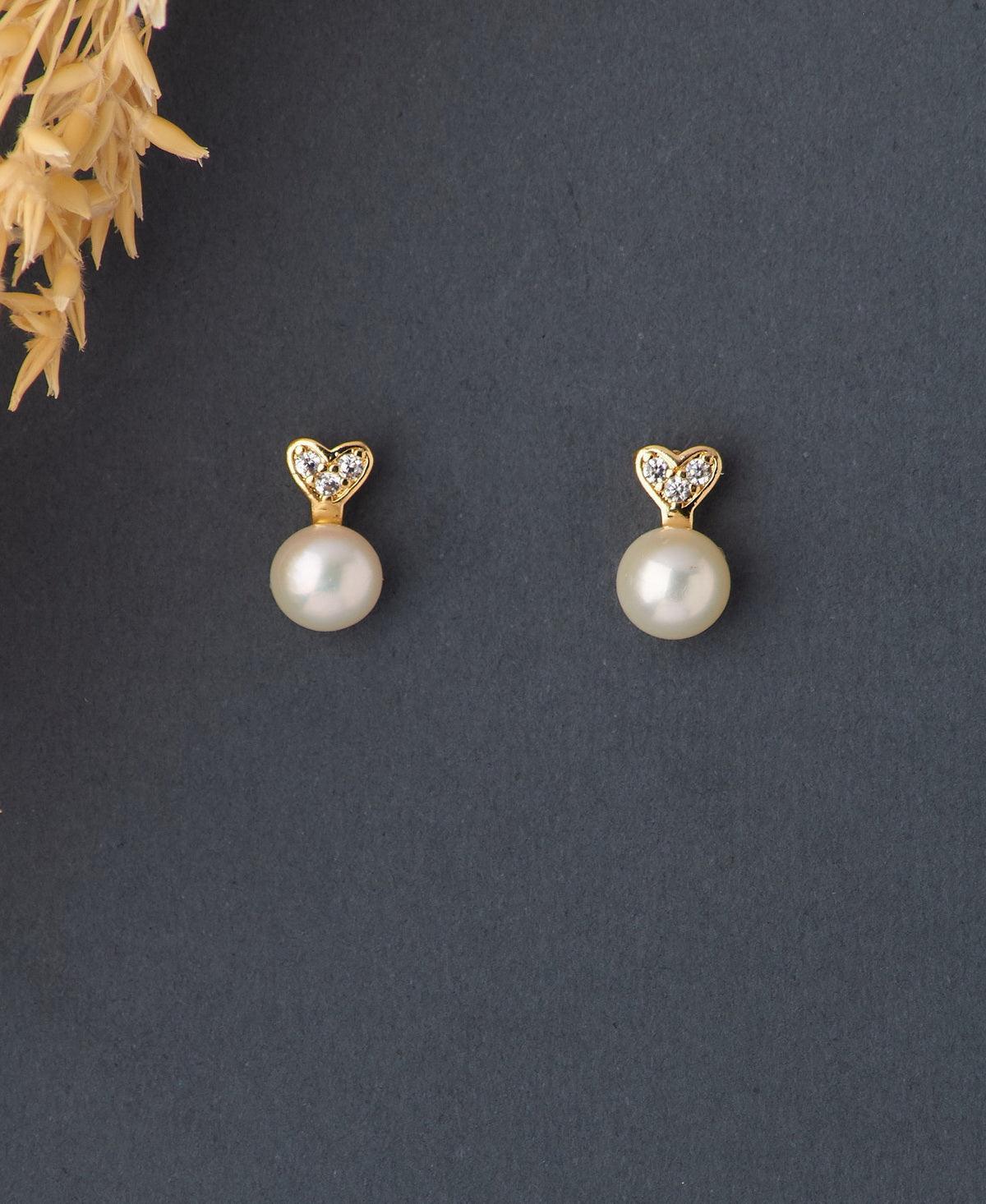 Pretty White Pearl Stud Earring - Chandrani Pearls