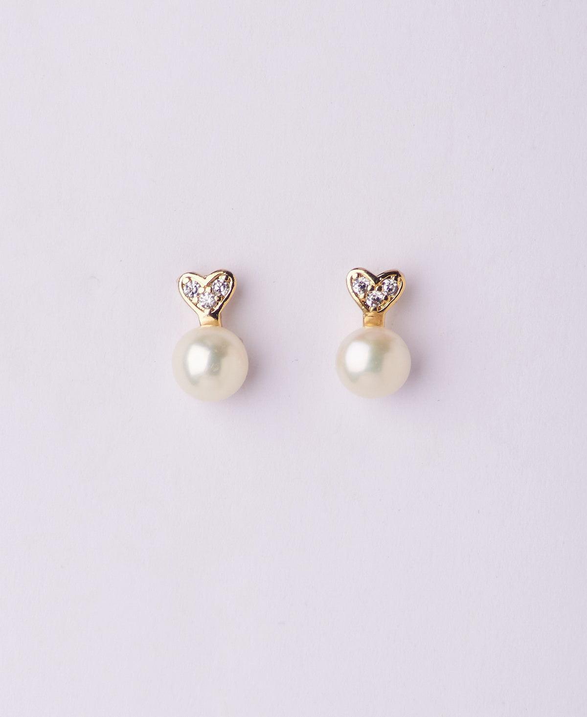 Pretty White Pearl Stud Earring - Chandrani Pearls