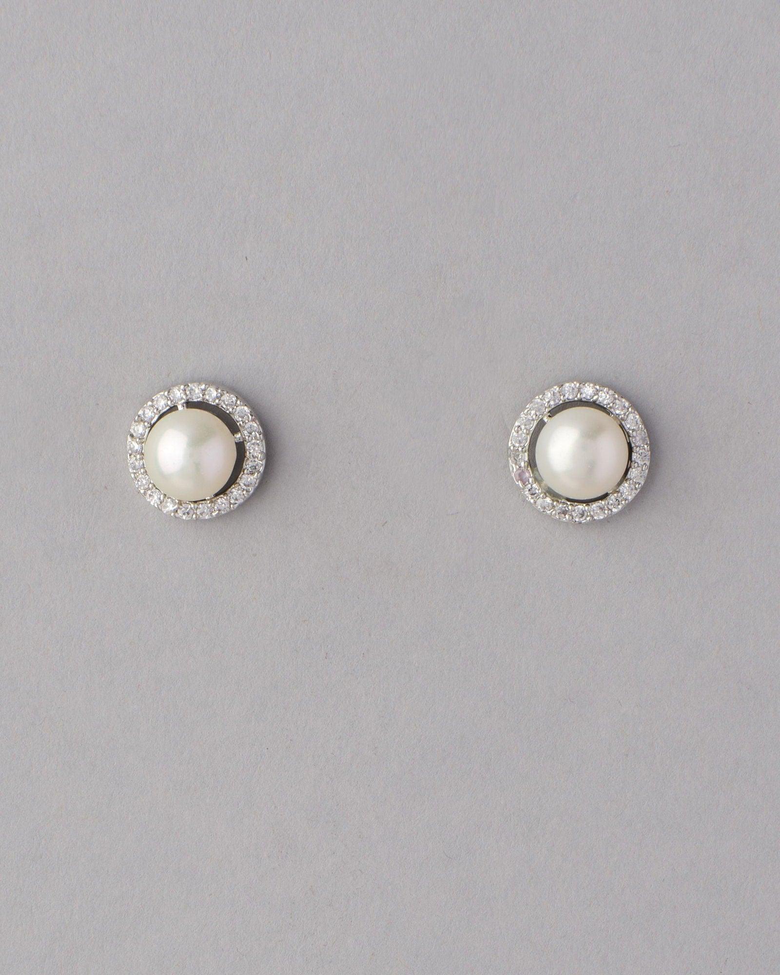 Pretty White Pearl Stud Earring - Chandrani Pearls