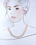 Quint Linear CZ Pendant Pearl Necklace Set - Chandrani Pearls