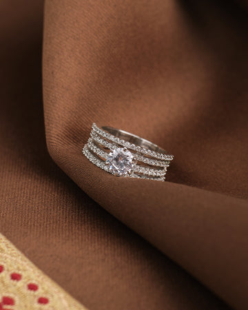 Classic Pearl Solitaire Ring in Sterling Silver