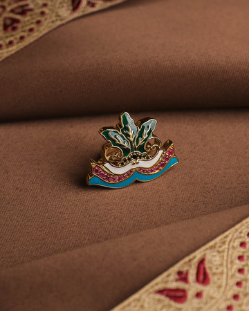 Bridal Enamel Ring with CZ Accents - Elegant and Timeless