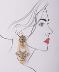 Rangabati Green Stones And Pearl Jhumkas - Chandrani Pearls
