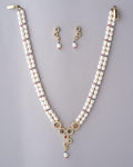 Ravishing CZ Pendant Pearl Necklace Set - Chandrani Pearls