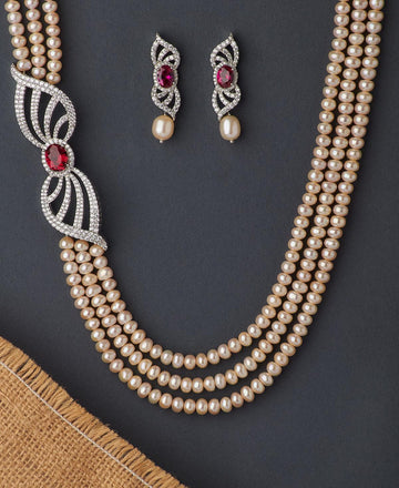 Ravishing Pearl Necklace Set - Chandrani Pearls