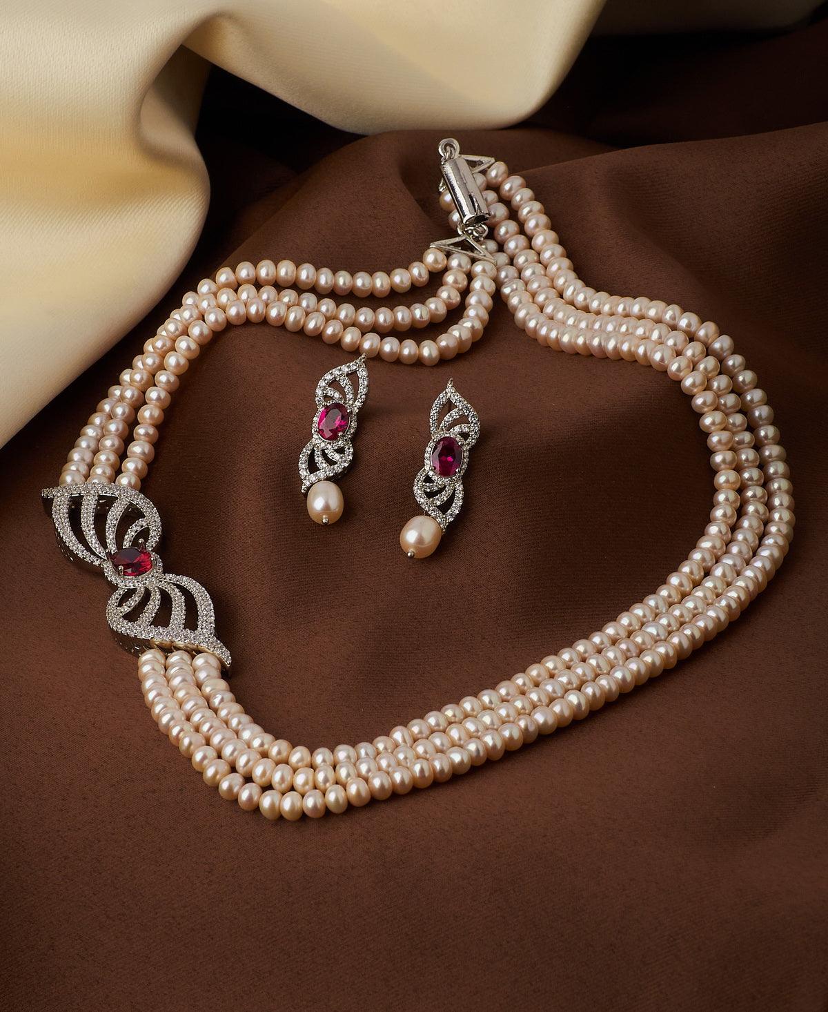 Ravishing Pearl Necklace Set - Chandrani Pearls