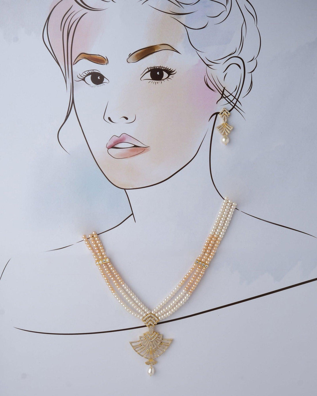 Ravishing Pearl Necklace Set - Chandrani Pearls