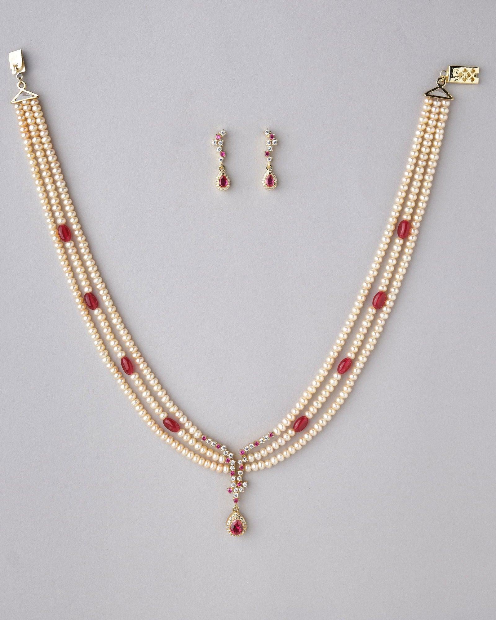 Ravishing Pearl Necklace Set - Chandrani Pearls