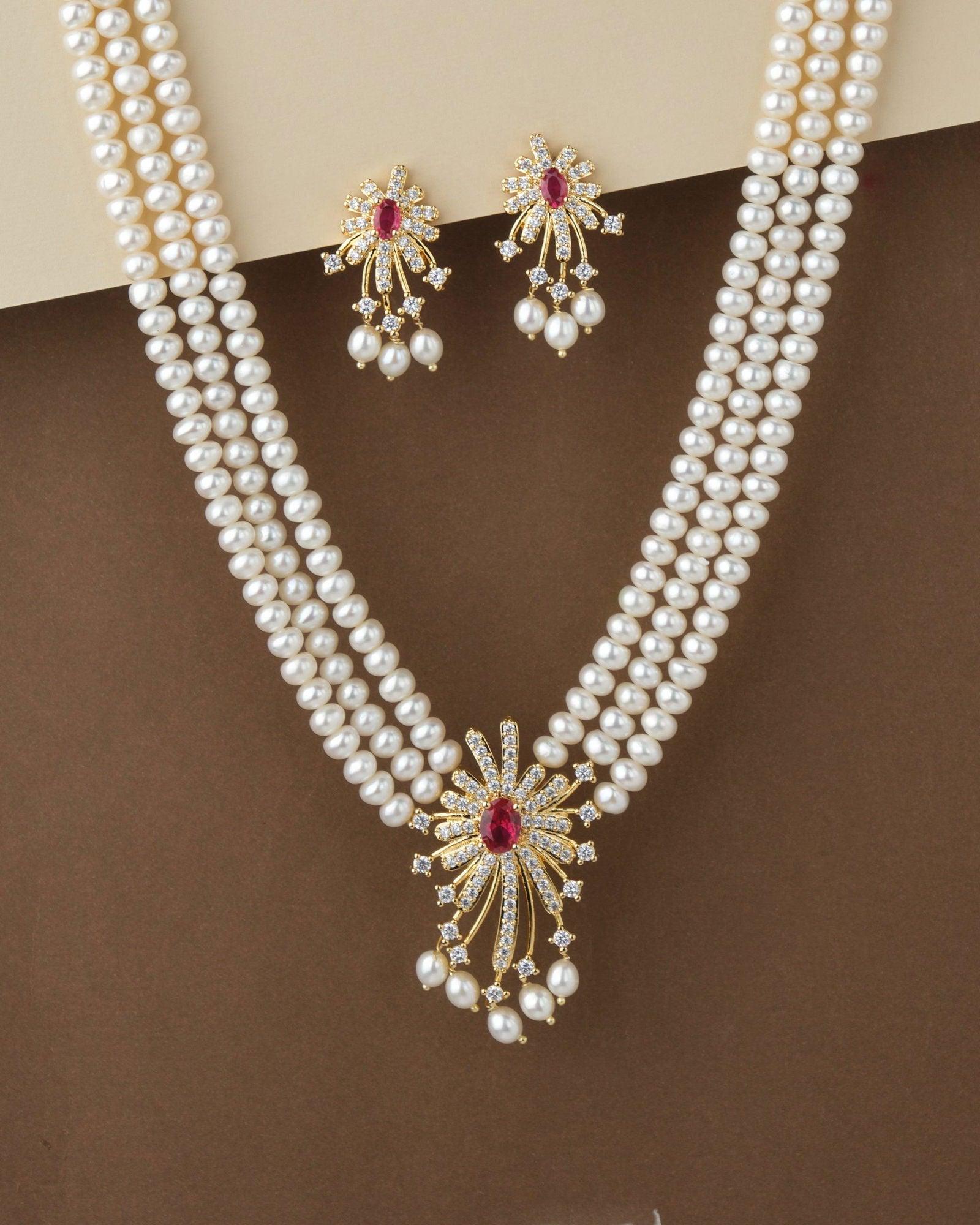 Ravishing Pearl Necklace Set S23560 - Chandrani Pearls