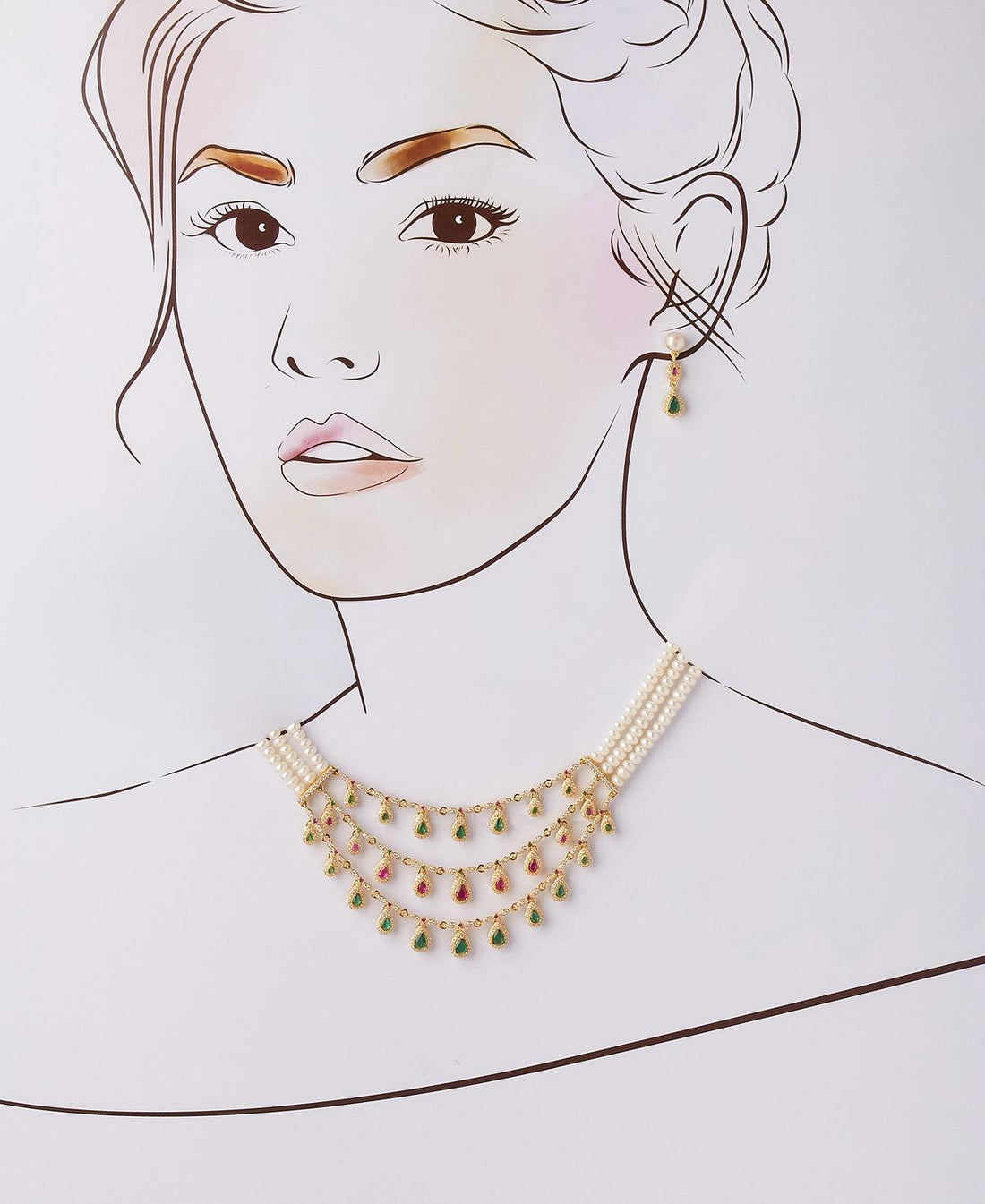 Ravishing Real Pearl Necklace Set - Chandrani Pearls
