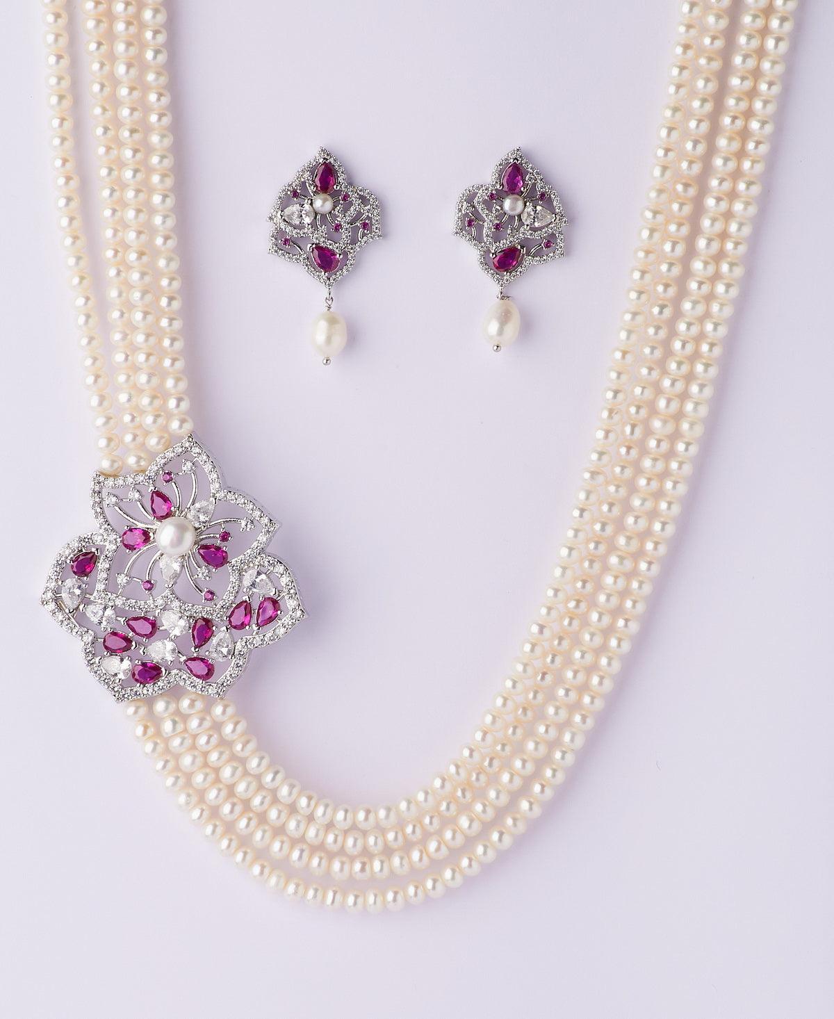 Ravishing Real Pearl Necklace Set - Chandrani Pearls