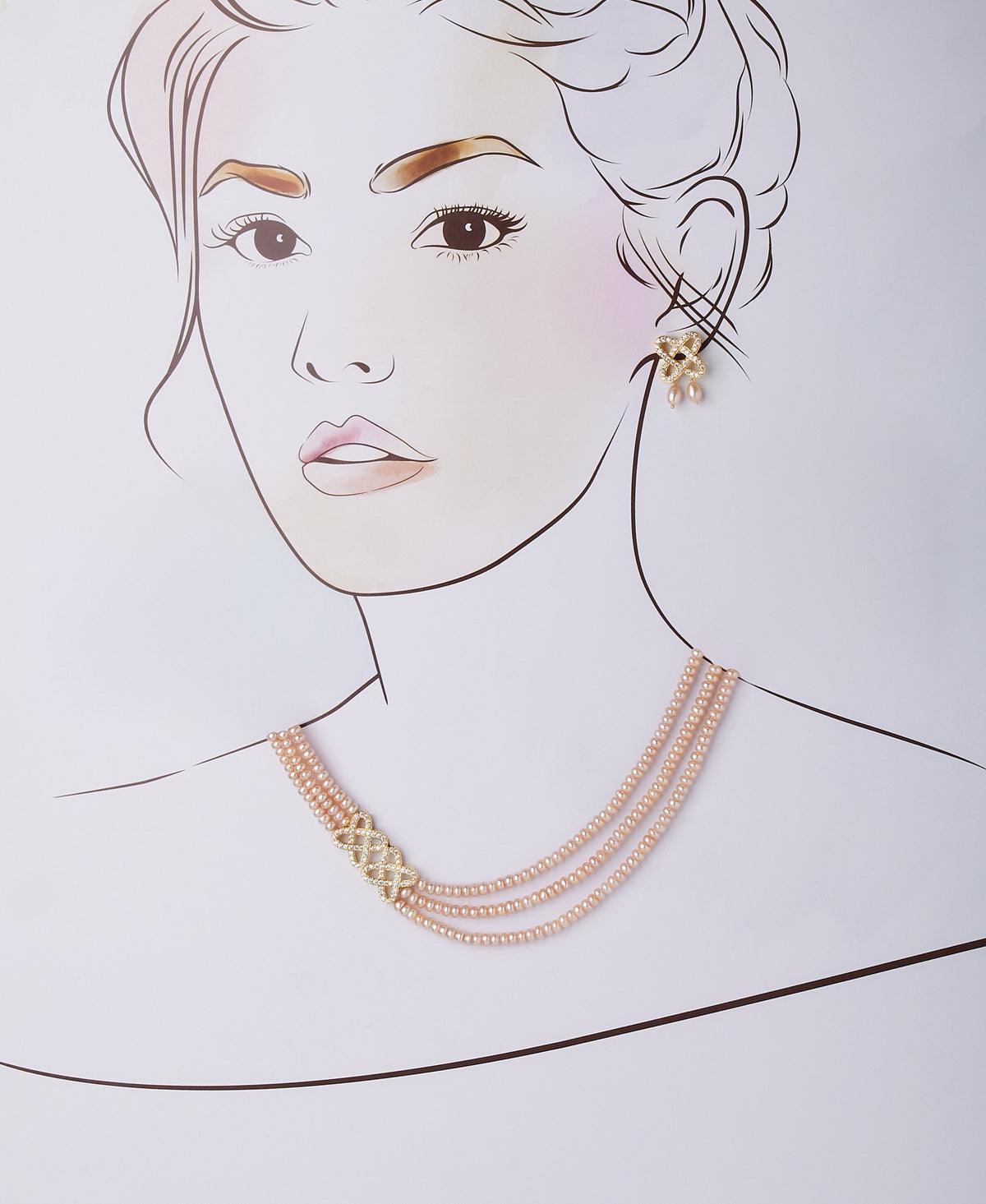 Ravishing Real Pearl Necklace Set - Chandrani Pearls