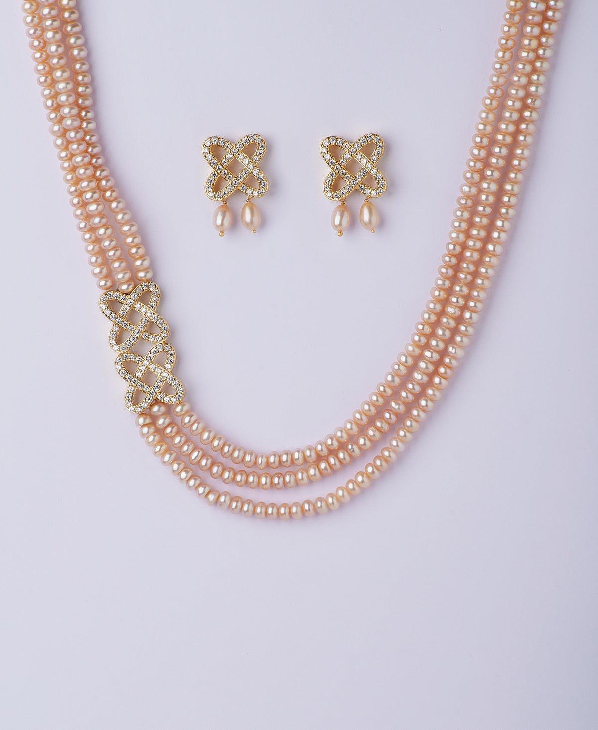 Ravishing Real Pearl Necklace Set - Chandrani Pearls
