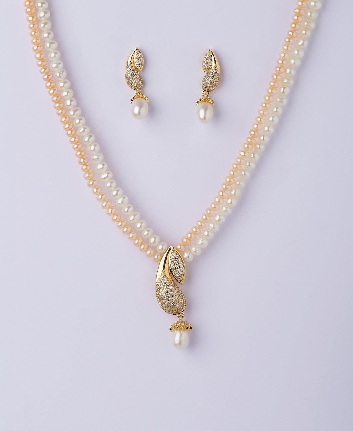 Ravishing Real Pearl Necklace Set - Chandrani Pearls