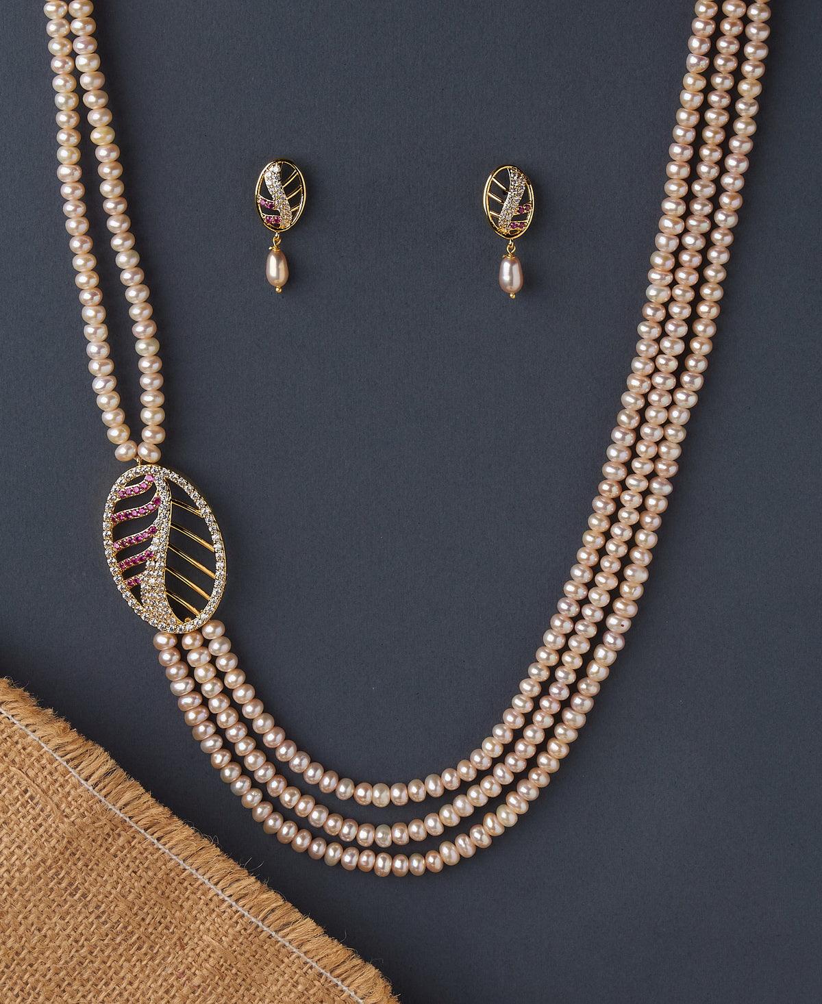 Ravishing Real Pearl Necklace Set - Chandrani Pearls