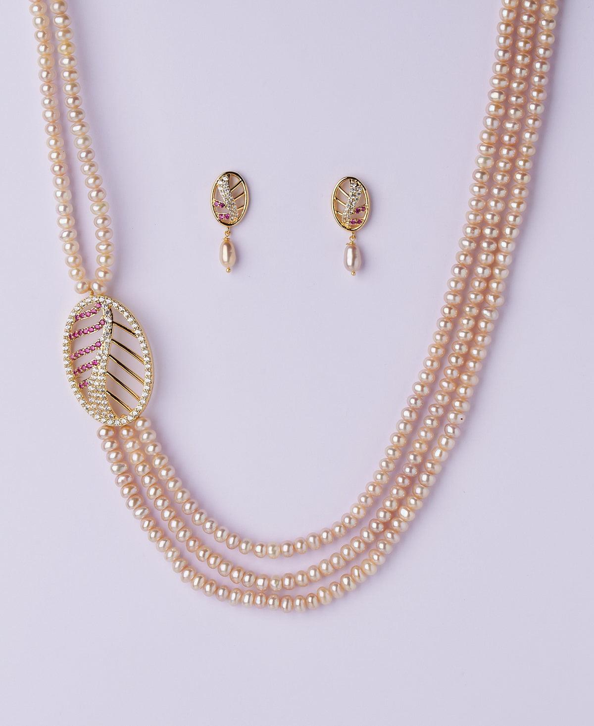 Ravishing Real Pearl Necklace Set - Chandrani Pearls