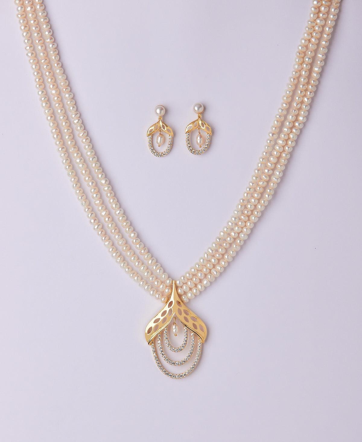 Ravishing Real Pearl Necklace Set - Chandrani Pearls