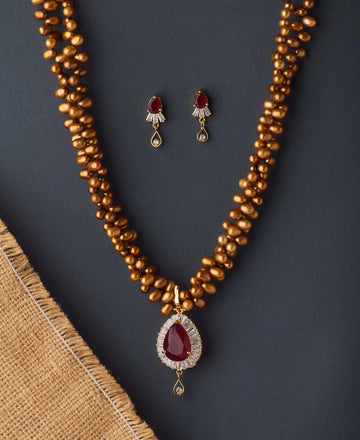 Ravishing Real Pearl Necklace Set - Chandrani Pearls