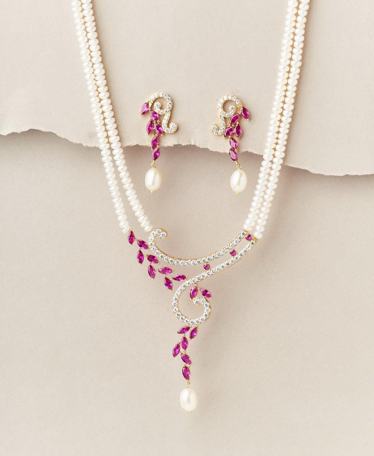 Ravishing Real Pearl Necklace Set - Chandrani Pearls