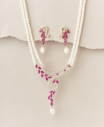 Ravishing Real Pearl Necklace Set - Chandrani Pearls