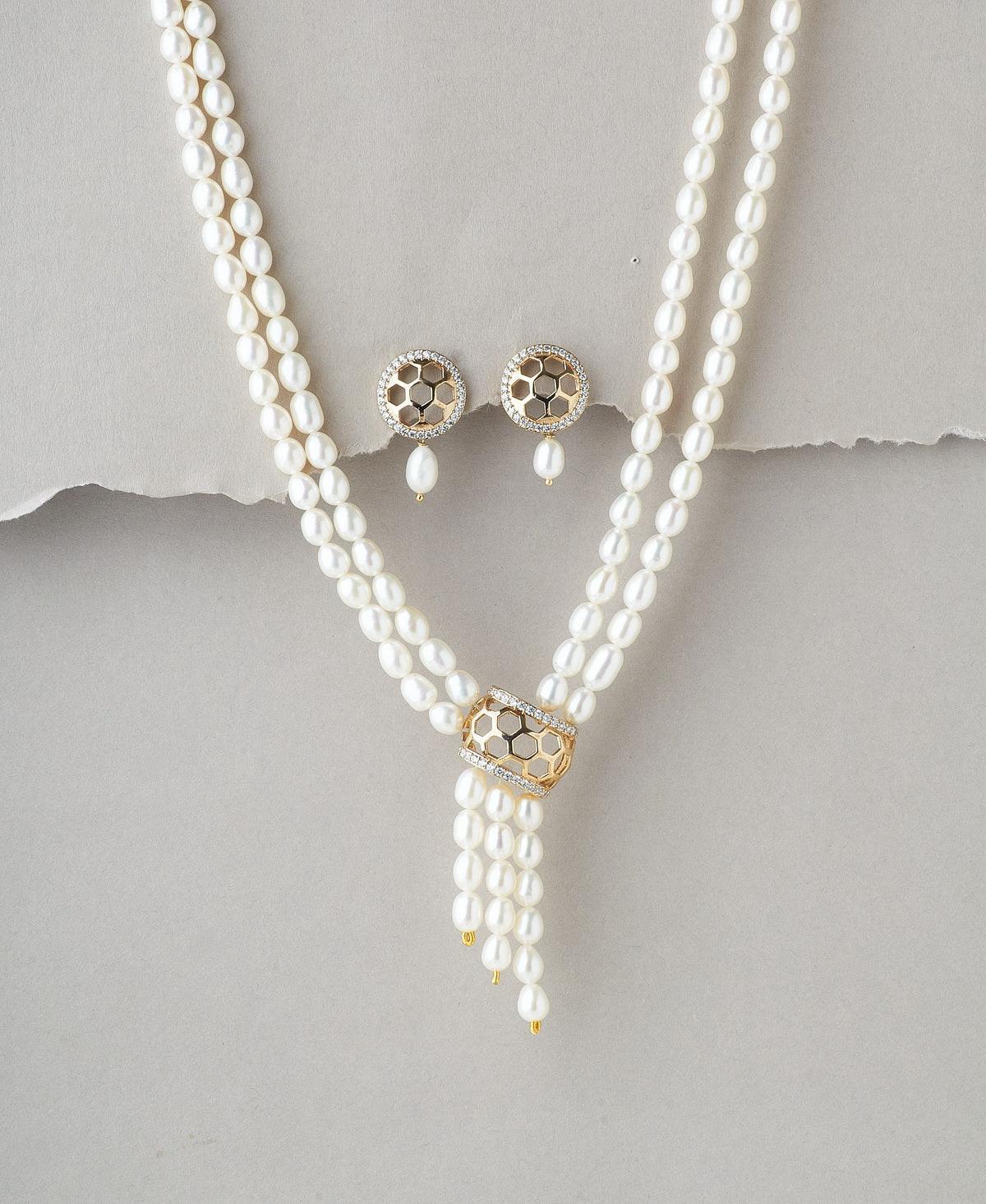 Ravishing Real Pearl Necklace Set - Chandrani Pearls