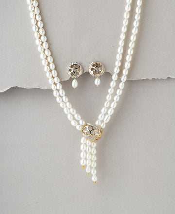 Ravishing Real Pearl Necklace Set - Chandrani Pearls