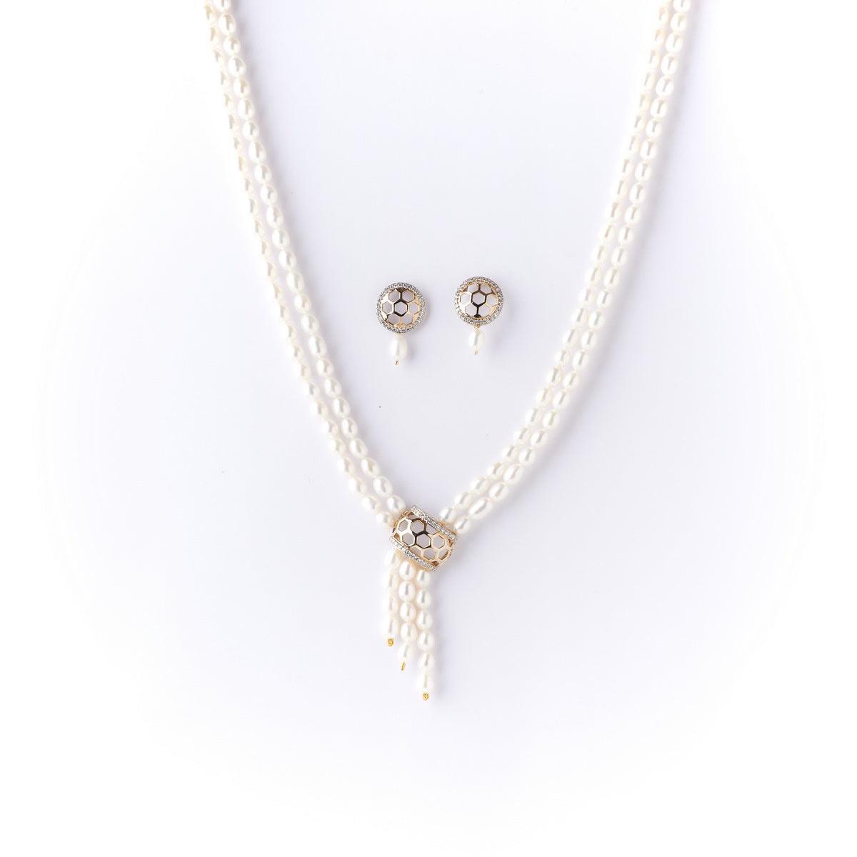 Ravishing Real Pearl Necklace Set - Chandrani Pearls